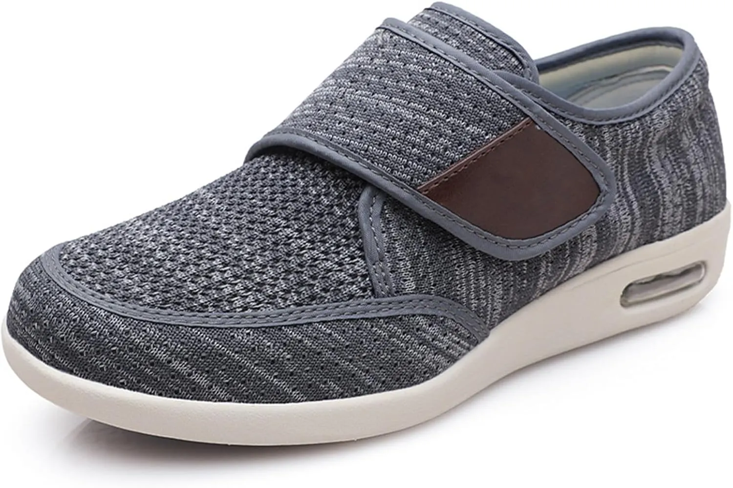 TOSOFT Men's Comfort And Cushiony Diabetic Shoes Wide Feet Flats Orthopedic Slippers Walking Shoes For Elderly Men Sneakers