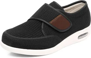 TOSOFT Men's Comfort And Cushiony Diabetic Shoes Wide Feet Flats Orthopedic Slippers Walking Shoes For Elderly Men Sneakers