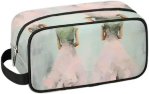 Travel Toiletry Bag for Women Men Ballet Oil Painting Hanging Cosmetic Bag Waterproof Makeup Bag for Shaving Makeup Toothbrush & Travel Essentials