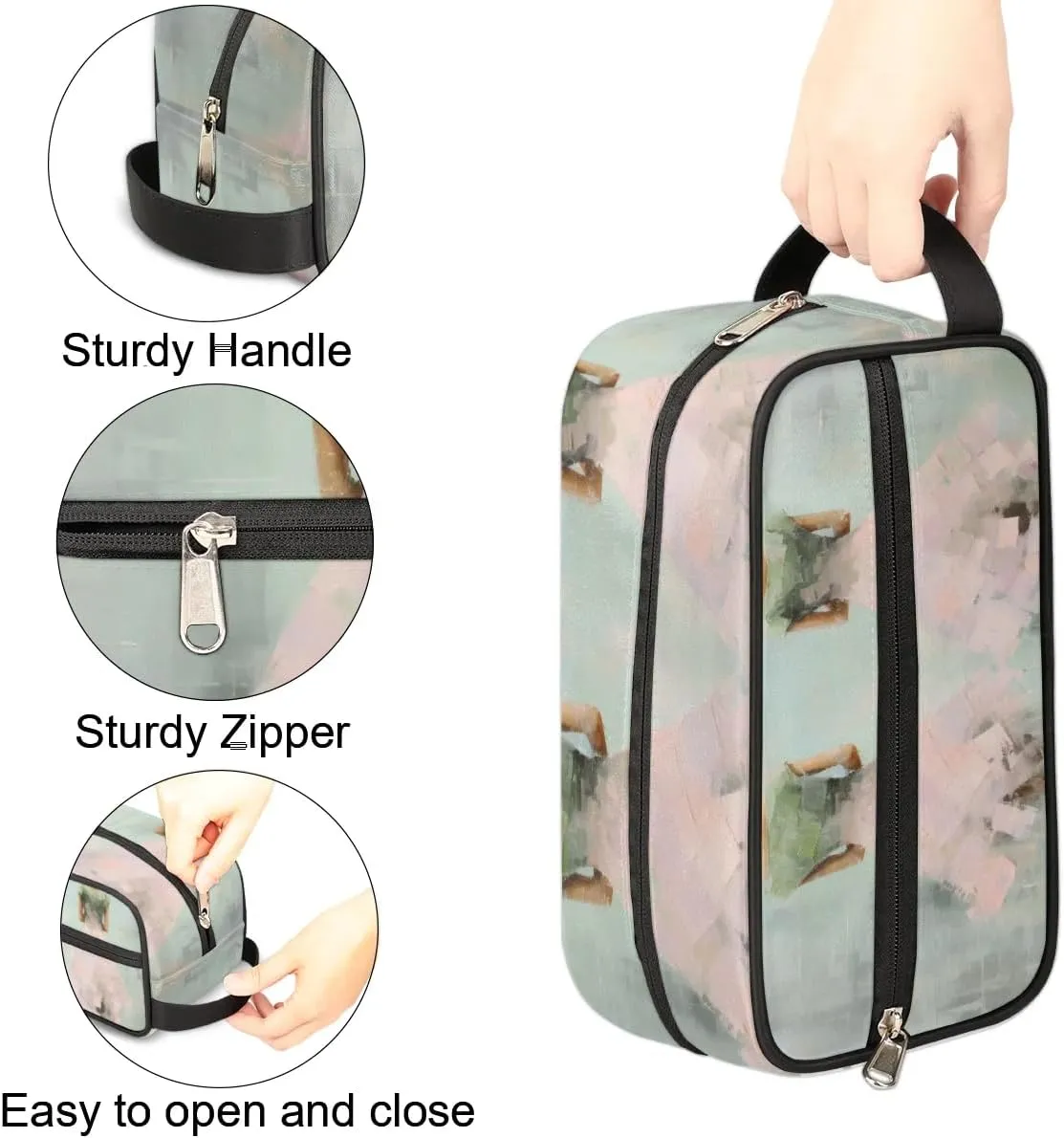 Travel Toiletry Bag for Women Men Ballet Oil Painting Hanging Cosmetic Bag Waterproof Makeup Bag for Shaving Makeup Toothbrush & Travel Essentials