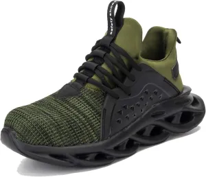 U-lite Steel Toe Safety Indestructible Work Shoes for Men Women, Lightweight Breathable Water-Proof Industrial Construction Shoe