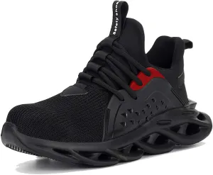 U-lite Steel Toe Safety Indestructible Work Shoes for Men Women, Lightweight Breathable Water-Proof Industrial Construction Shoe