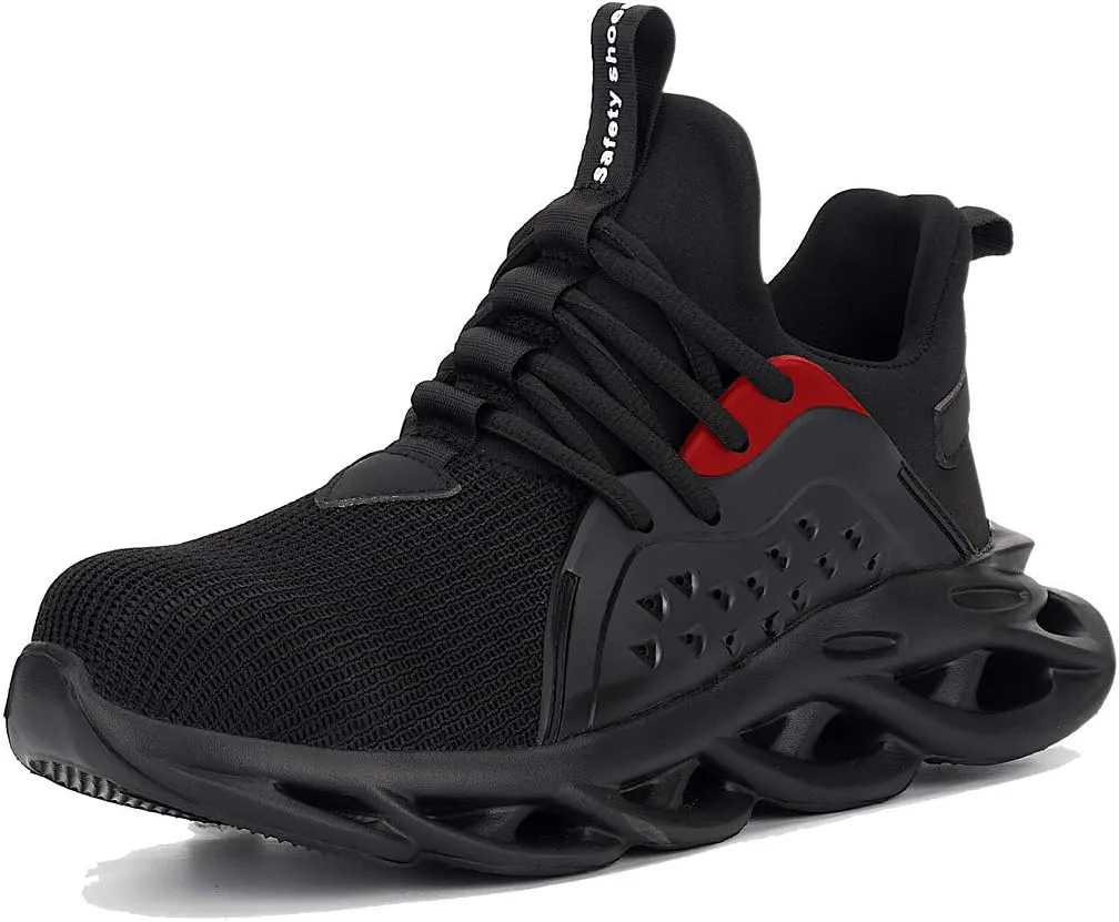 U-lite Steel Toe Safety Indestructible Work Shoes for Men Women, Lightweight Breathable Water-Proof Industrial Construction Shoe