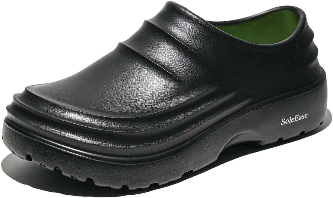 Unisex Black Chef Shoes Mens Womens Lightweight Non-Slip Work Shoes for Kitchens