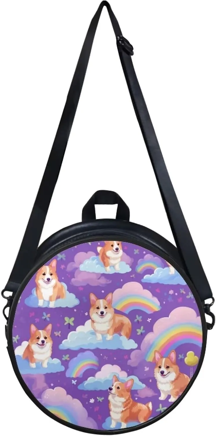 Upetstory Small Crossbody Round Purse for Women Teen Girls Shoulder Bag