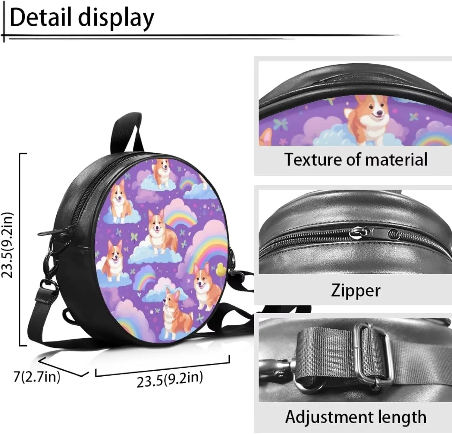 Upetstory Small Crossbody Round Purse for Women Teen Girls Shoulder Bag