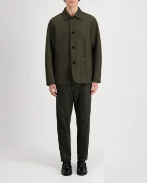 UTILITY PRESSED WOOL JACKET / HUNTING GREEN