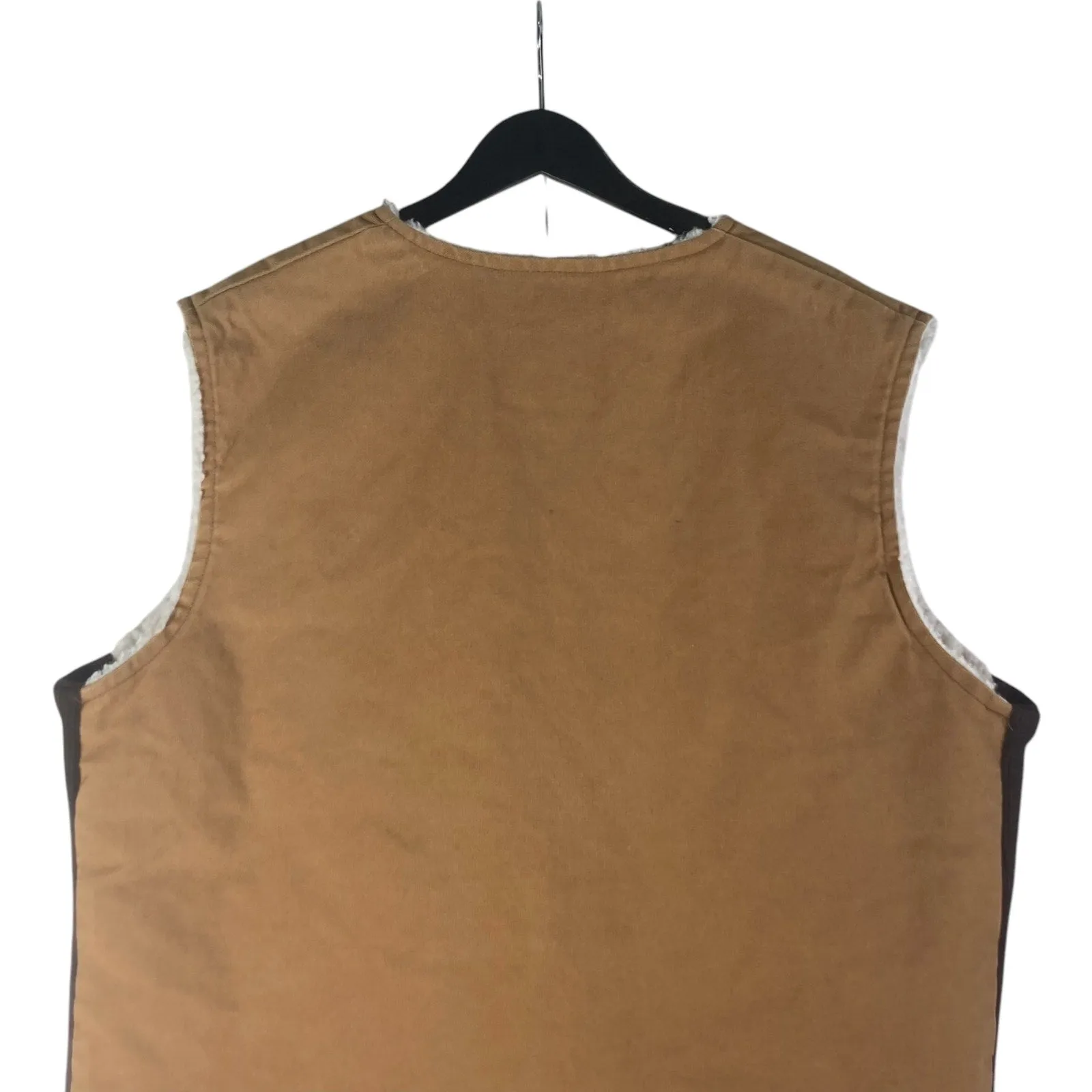 Vintage Sherpa Lined Full-Zip Workwear Vest