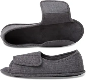 WALKFUN Men's and Women's Diabetic Shoes Open Toe Memory Foam Slippers Adjustable Closure Non-slip House Shoes