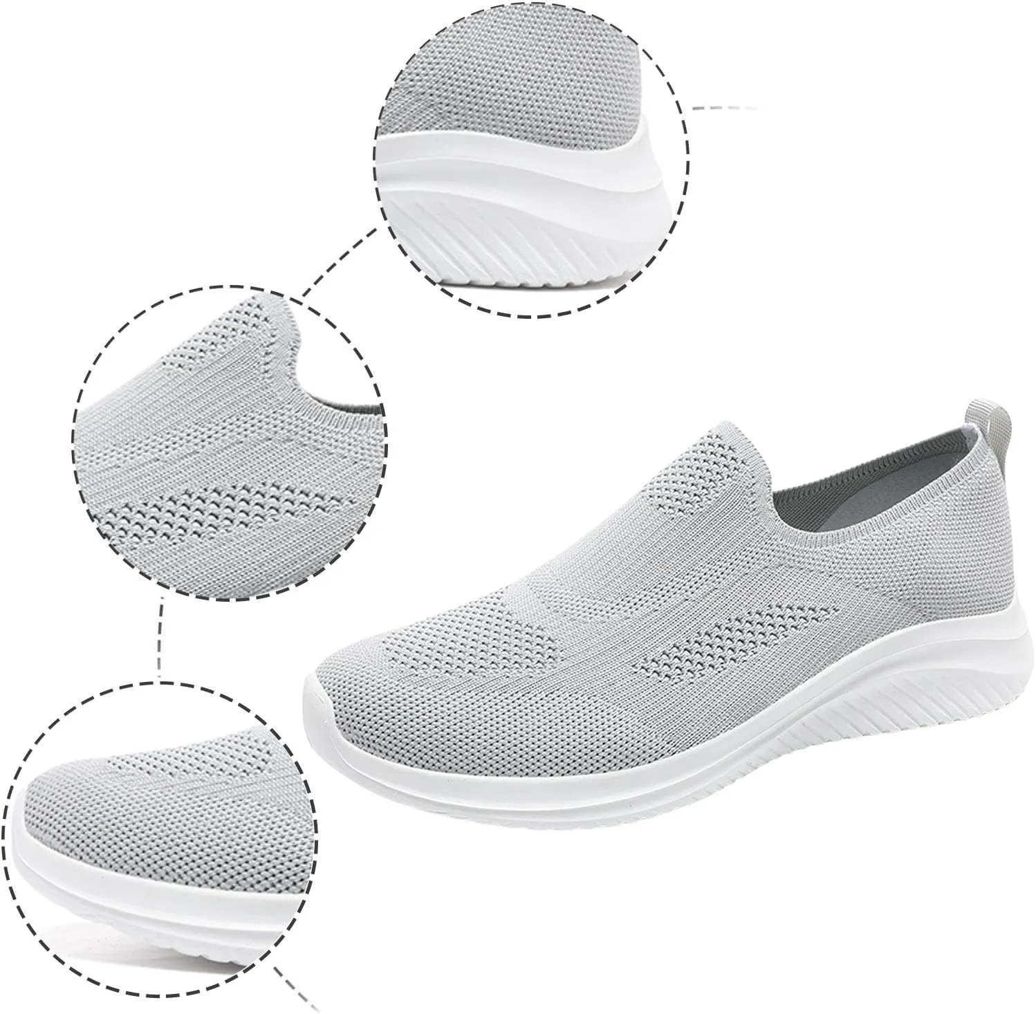 Walking Shoes for Men Gym Shoes Athletic Shoes Summer Mesh Running Shoes Slip On Sneakers Lightweight Breathable Tennis Shoes