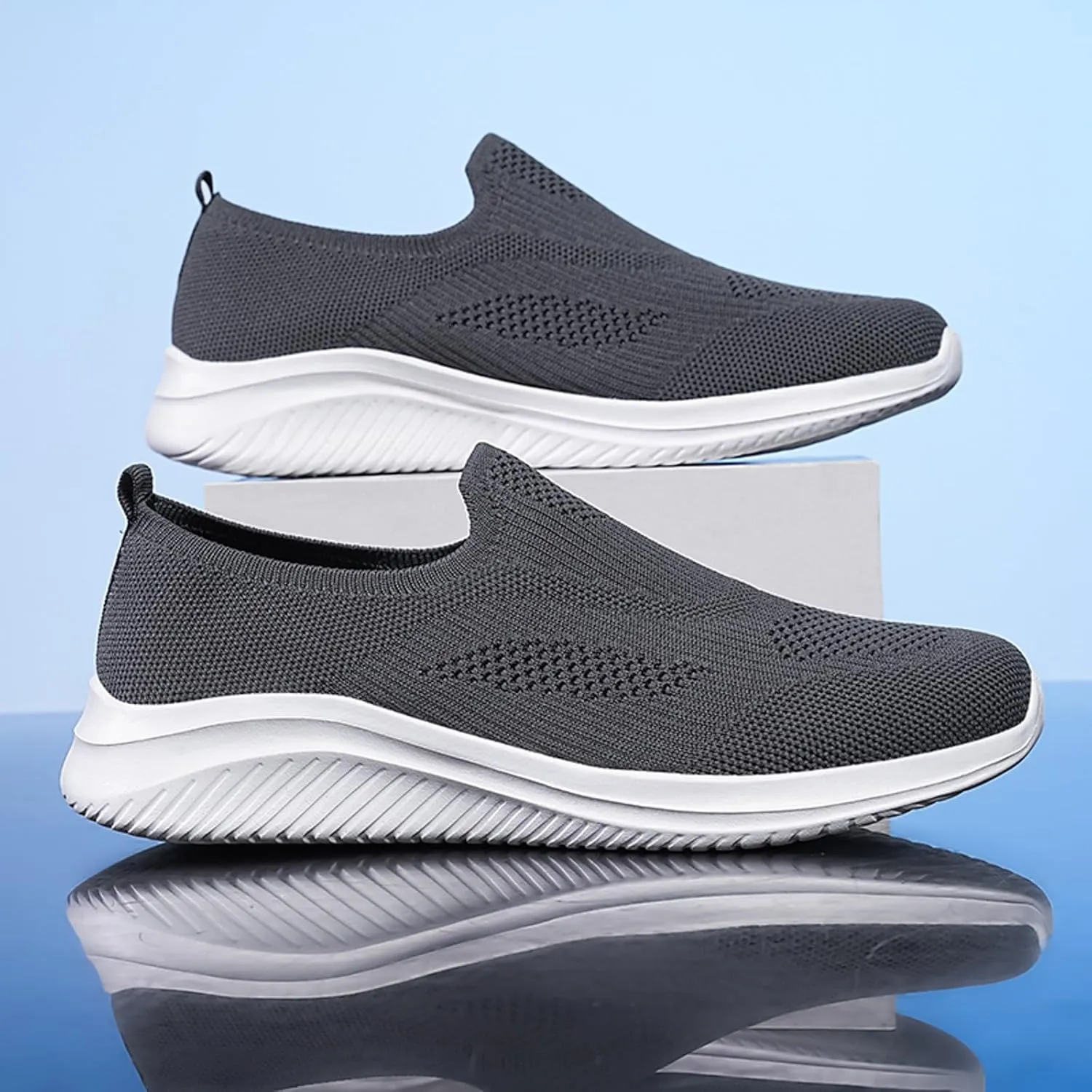 Walking Shoes for Men Gym Shoes Athletic Shoes Summer Mesh Running Shoes Slip On Sneakers Lightweight Breathable Tennis Shoes