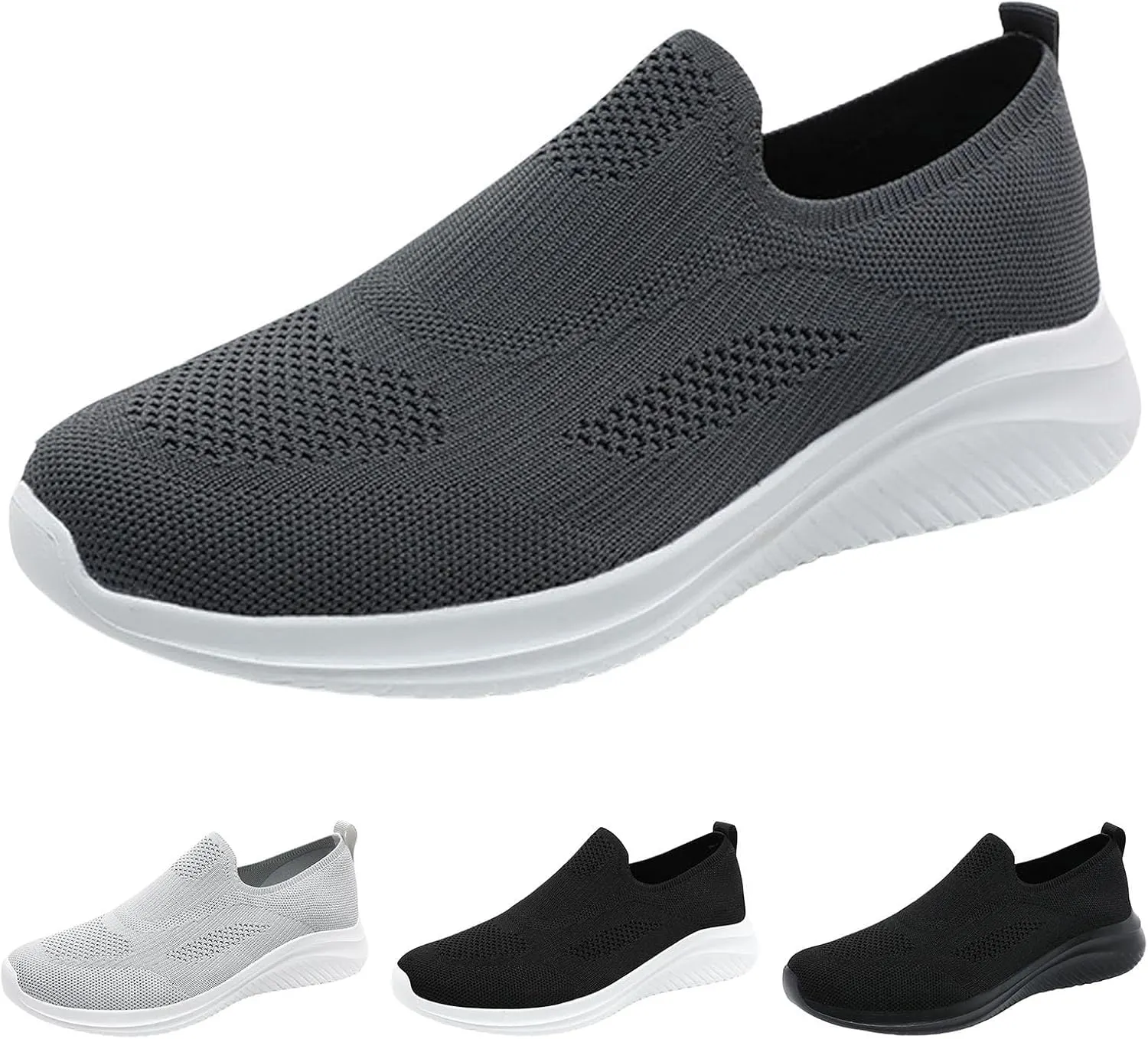 Walking Shoes for Men Gym Shoes Athletic Shoes Summer Mesh Running Shoes Slip On Sneakers Lightweight Breathable Tennis Shoes