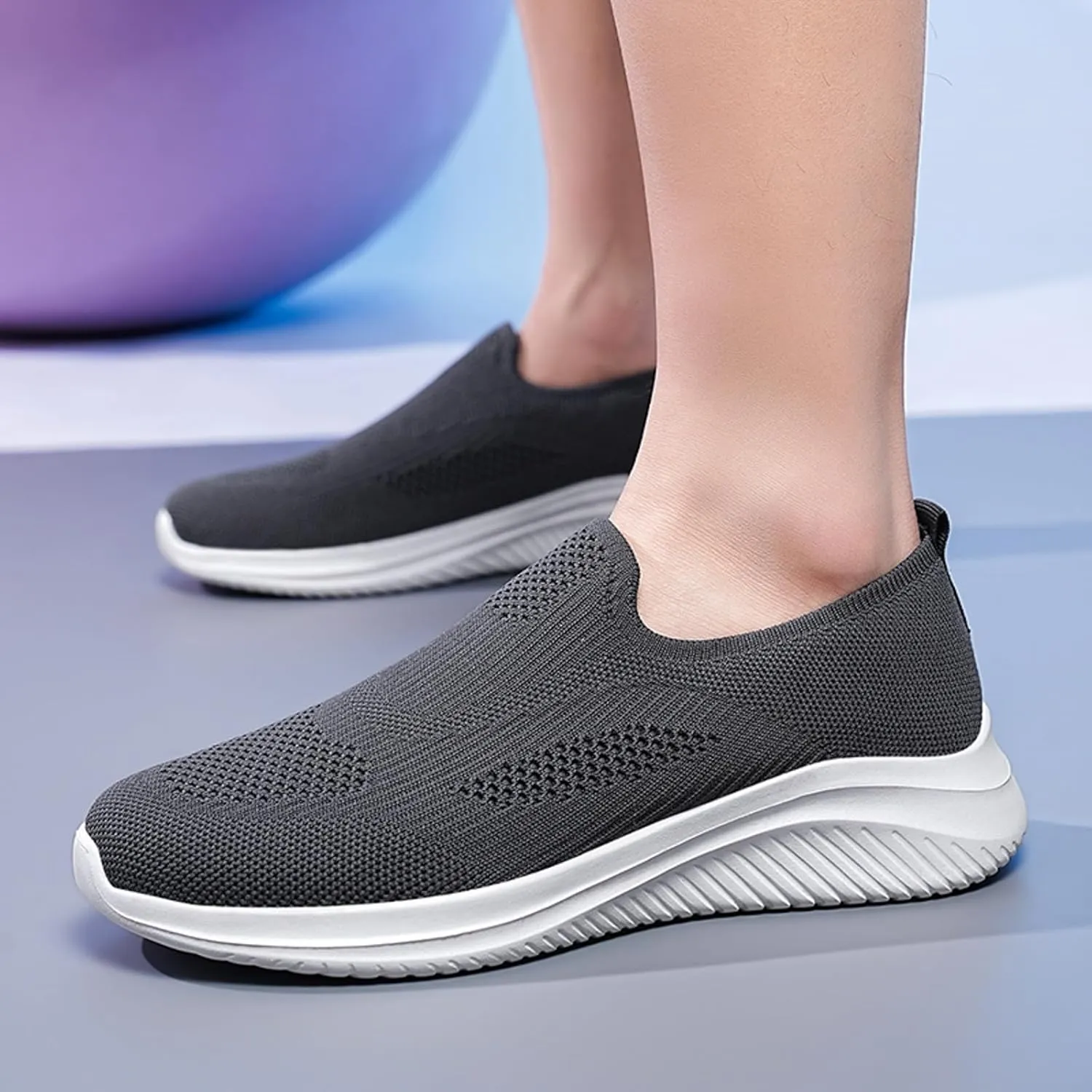 Walking Shoes for Men Gym Shoes Athletic Shoes Summer Mesh Running Shoes Slip On Sneakers Lightweight Breathable Tennis Shoes