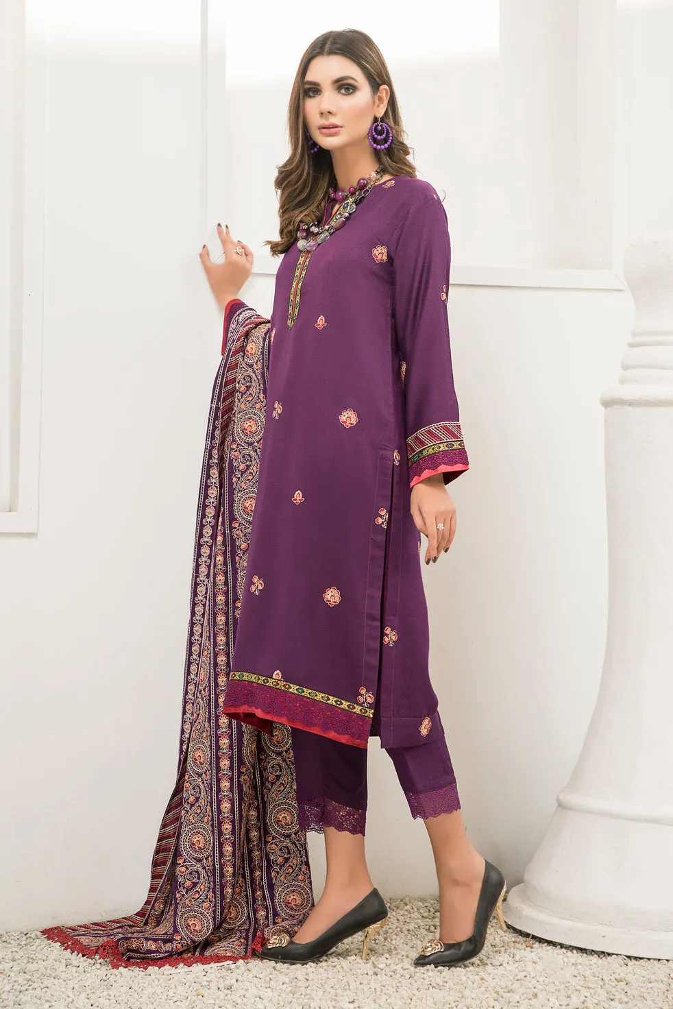 Winter Karandi 3 Pcs Embroidered Collection By Zimal 02