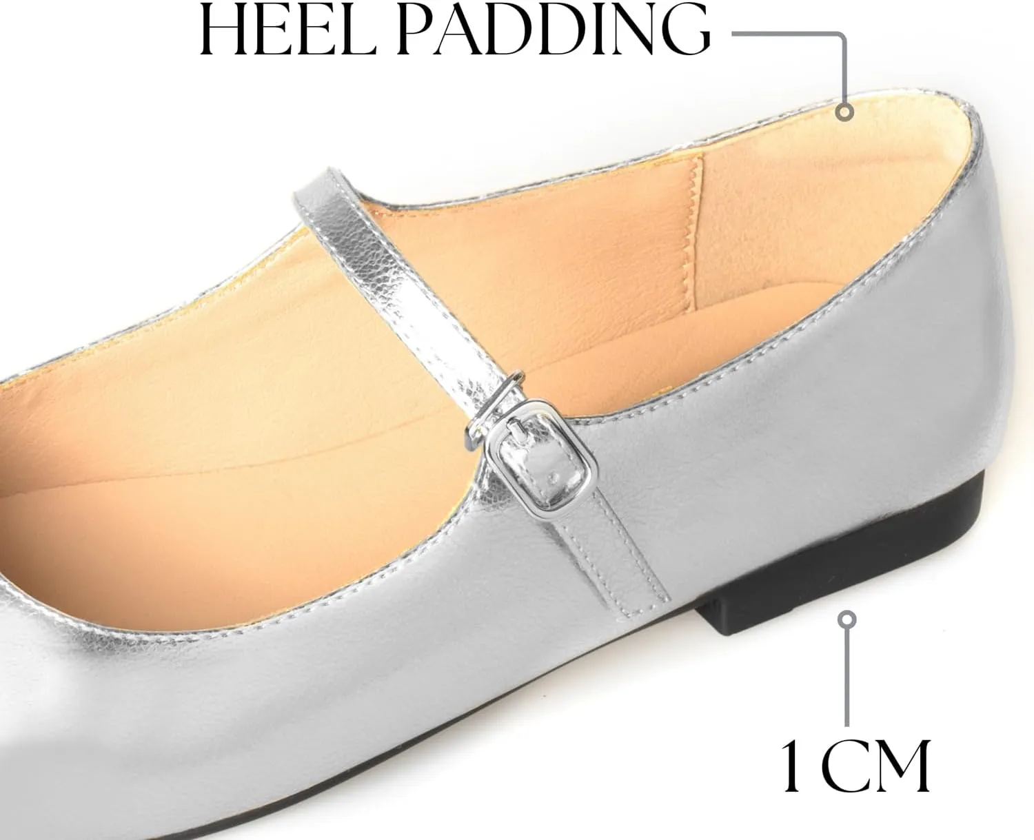 Women Mary Jane Shoes,Square Toe Flats Ballet Flats for Women, Comfortable Ankle Strap,Easy to take on and Off,Matched with Skirts, Dress,Jeans and More.