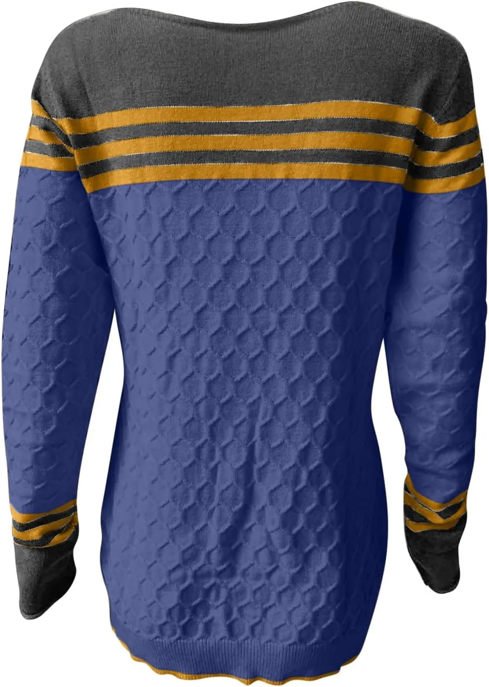 Women Trendy 2023 Sweaters Autumn Winter Colorblock Pullover Sweaters Crewneck Striped Slim Fitting Knitwear Tops