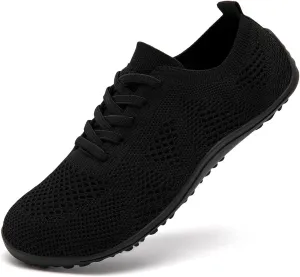 Women's Barefoot Shoes Walking Sports Zero Drop Sole Running Casual Sneakers Slip On Breathable Soft Fashion House Shoes White