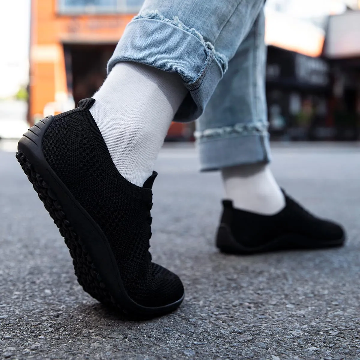 Women's Barefoot Shoes Walking Sports Zero Drop Sole Running Casual Sneakers Slip On Breathable Soft Fashion House Shoes White