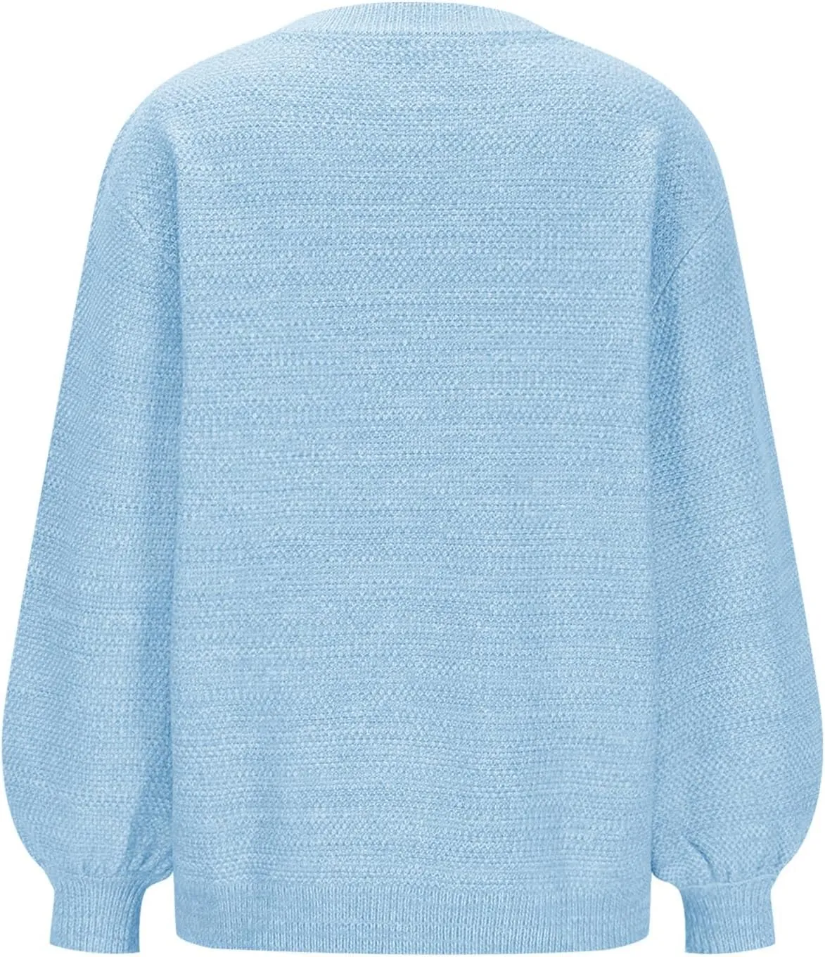 Women's Crewneck Sweaters Long Sleeve Knitted Pullover Tops Fashion Chunky Sweater Loose Fit Fall Clothes Knitwear