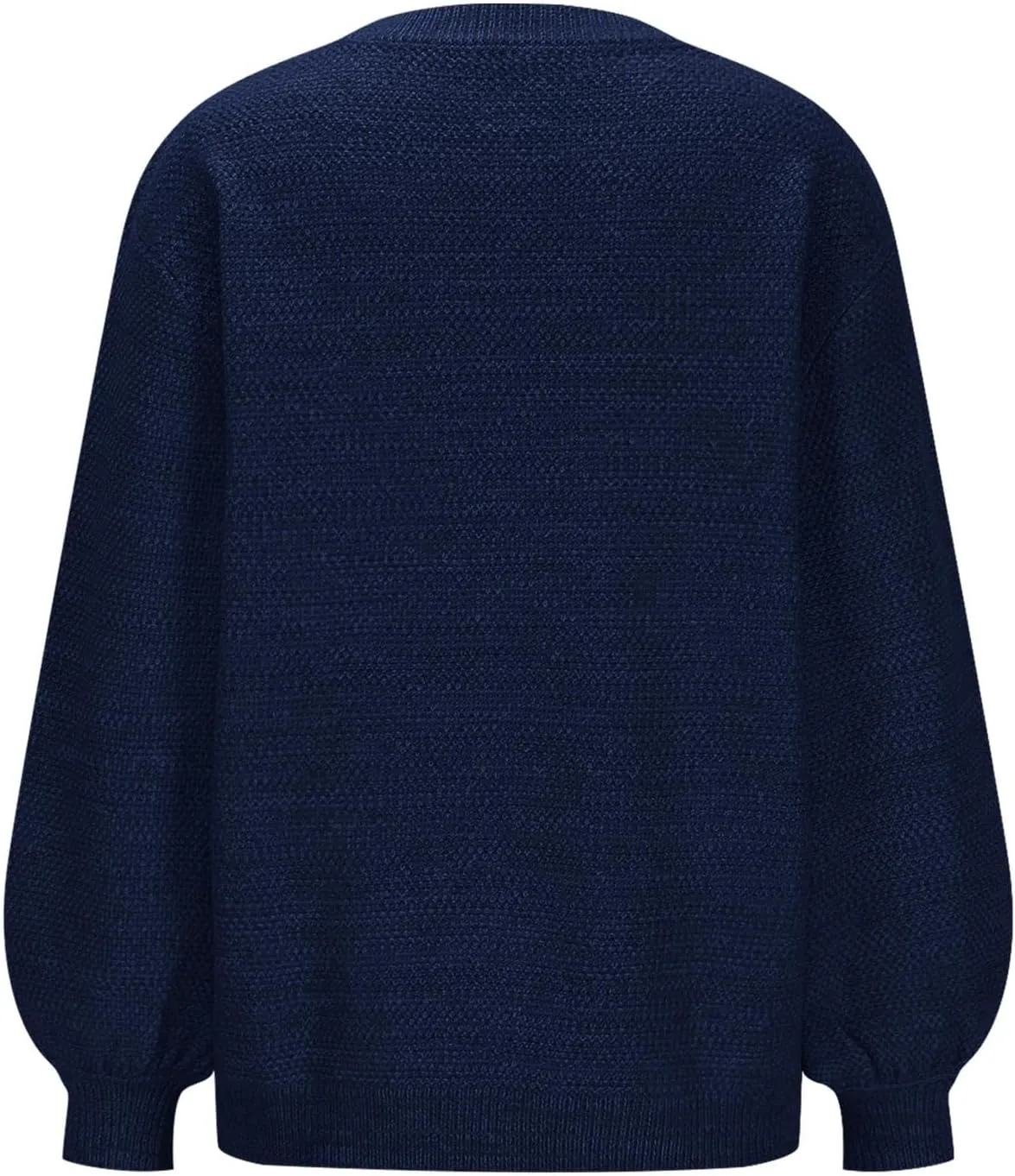 Women's Crewneck Sweaters Long Sleeve Knitted Pullover Tops Fashion Chunky Sweater Loose Fit Fall Clothes Knitwear