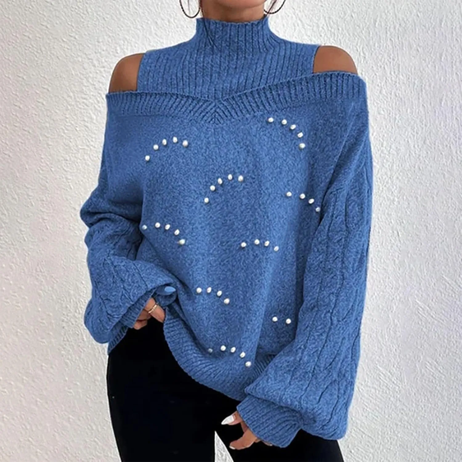 Womens Fall Clothes Outfit Tops Women Oversized Sweaters Womens Plus Size Tops Women's Pullover Sweaters