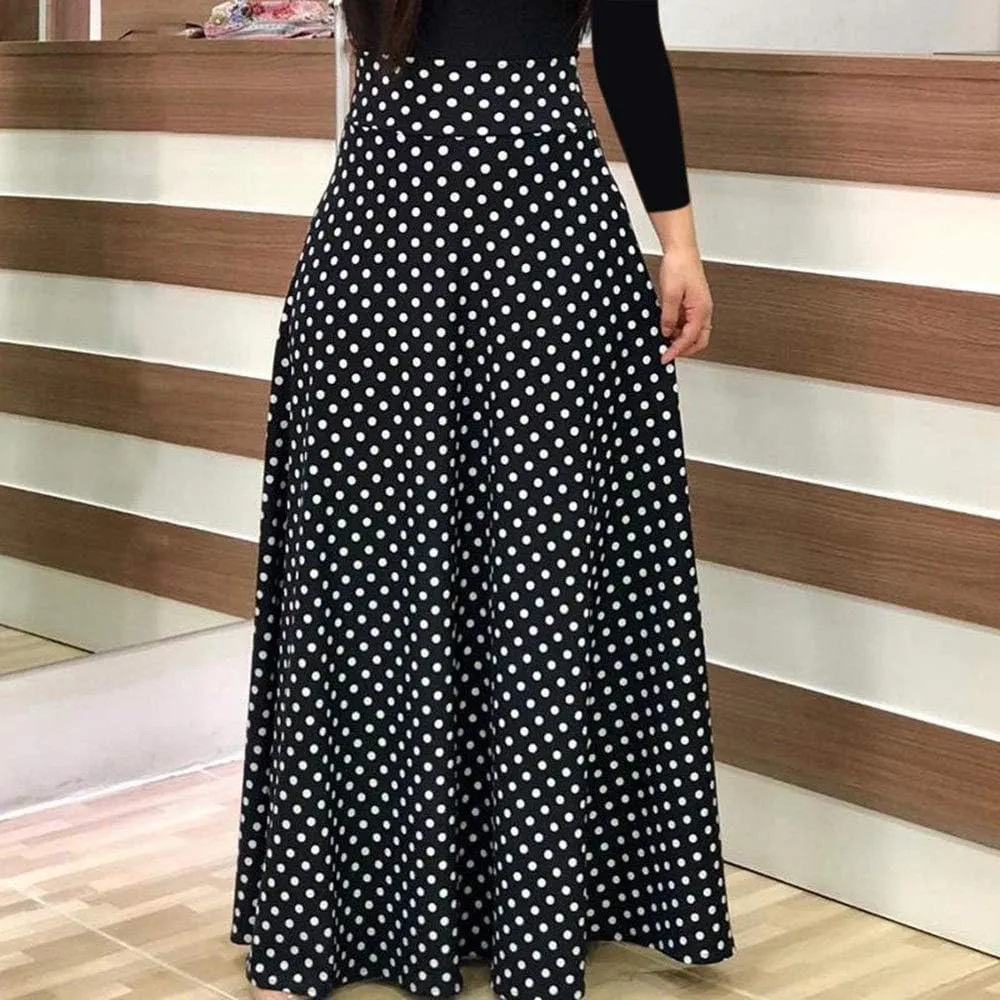 Womens Long & Short Sleeve Maxi Dress Floral Boho Print Casual Crewneck Tunic Dress Long High Waist Elastic Beach Dress