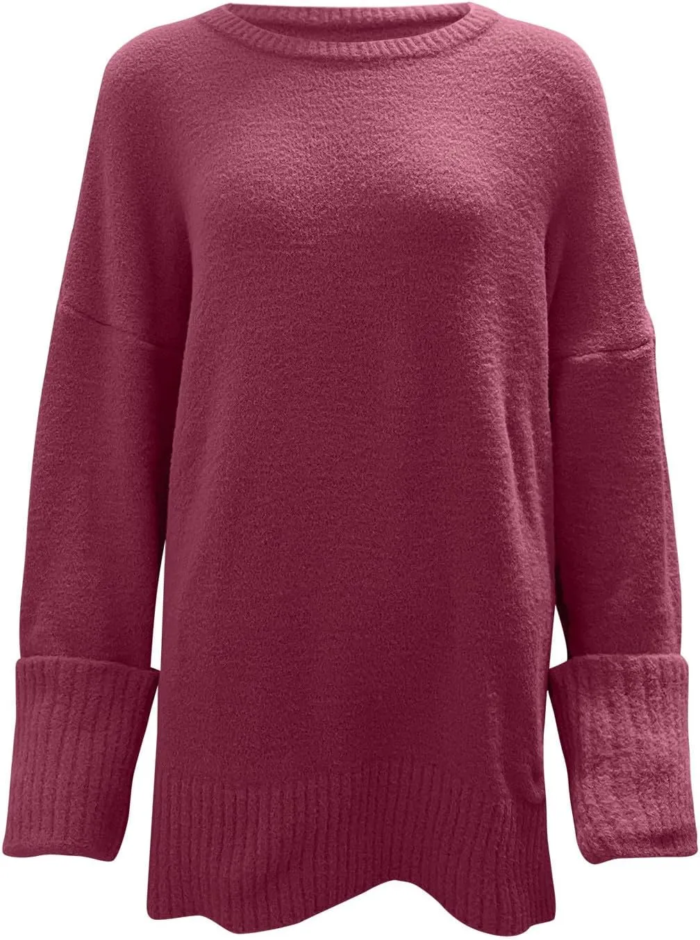 Women's Oversized Crewneck Sweaters Fall Casual Chunky Warm Pullover Long Sleeve Lightweight 2024 Tops