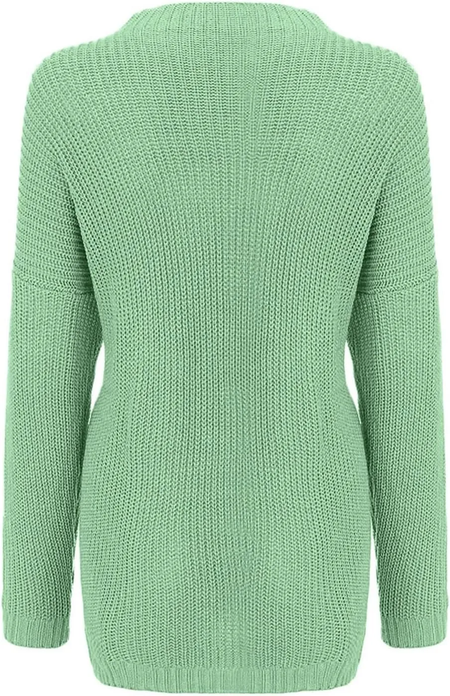 Women's Oversized Sweaters Loose Solid Casual Batwing Sleeve Mock Neck Chunky Knit Pullover Sweater Tops