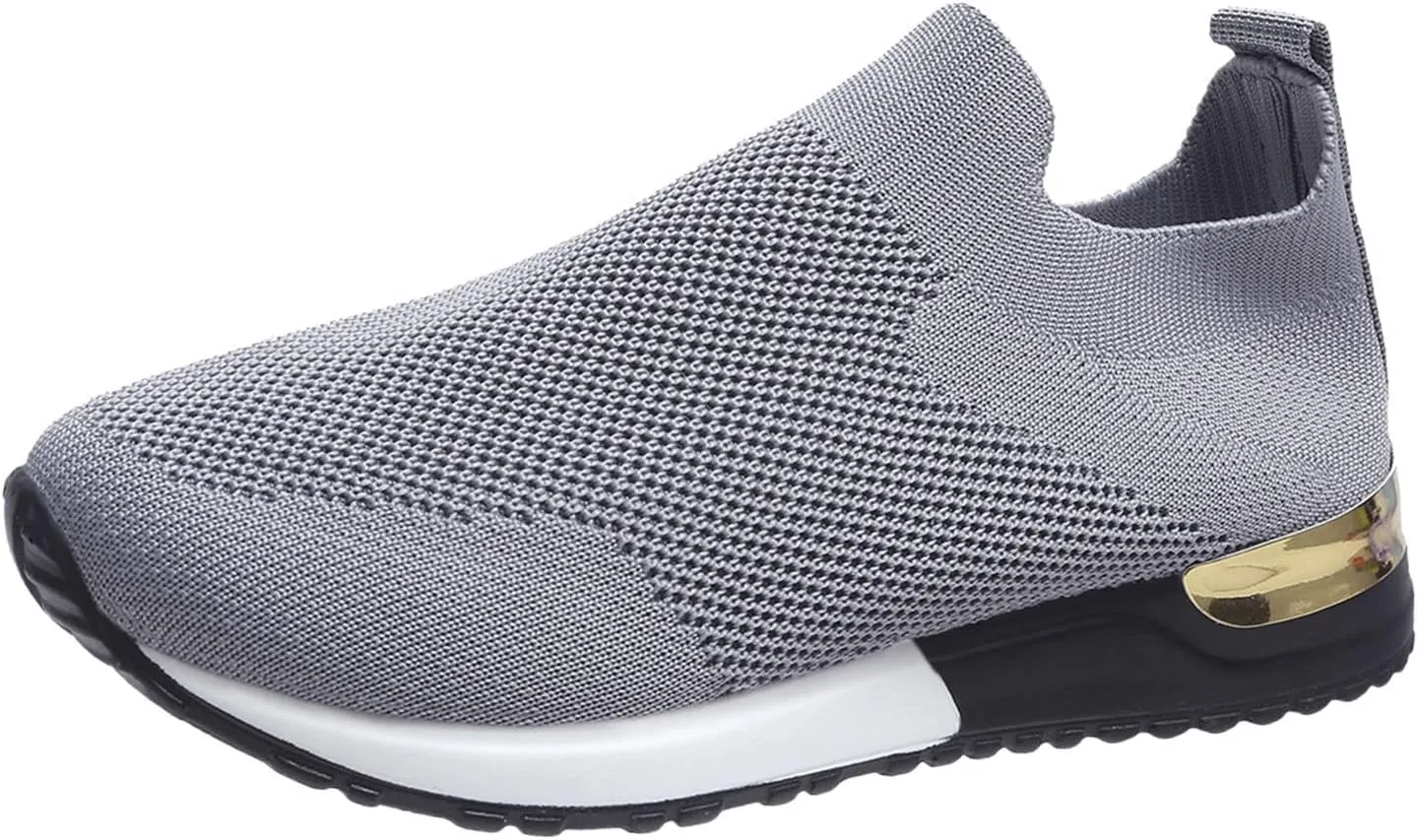 Womens Sneakers Non Slip Work Shoes Women Lightweight Fashion Comfortable Arch Support Tennis Shoes Athletic Work Travel