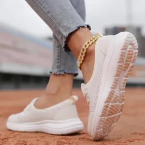 Womens Soft Sole Mesh Comfort Orthopedic Shoes with Arch Support Slip On Walking Running Comfortable Sneakers Low Top Flat Casual Lightweight Breathable Daily Wear Loafers Outdoor Activity Shoes