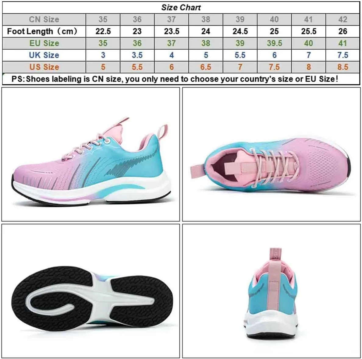 Women's Work Safety Shoes, Breathable Lightweight Steel Toes Protection Shoes, Anti-Smash and Anti-Puncture Labour Insurance Shoes, Non-Slip Wear-Resistant Adventure Sneakers(8.5)