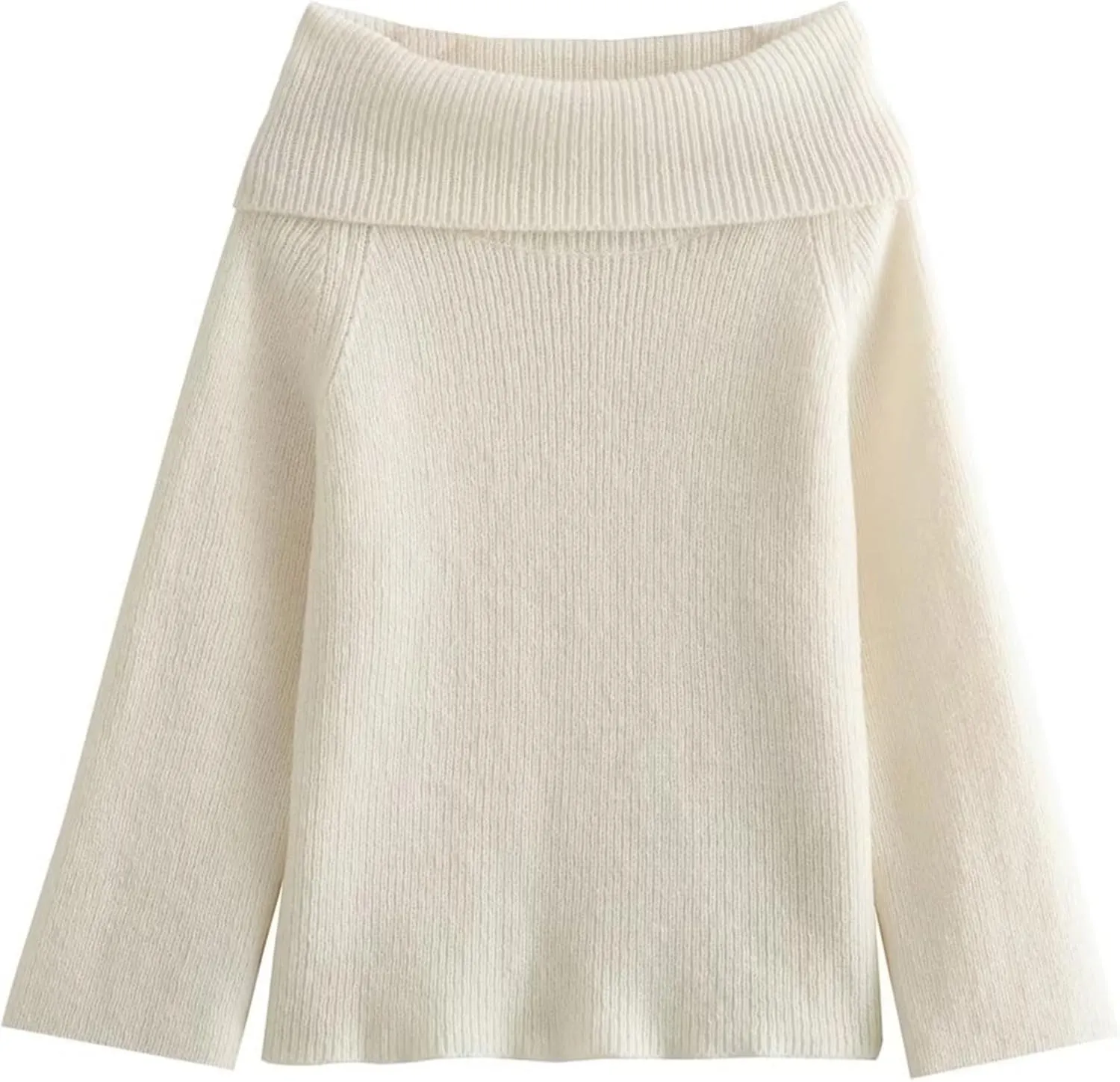 Wyeysyt Womens Off The Shoulder Sweaters Knit Oversized Pullover Sweaters Chunky Long Sleeve Pullover Tops