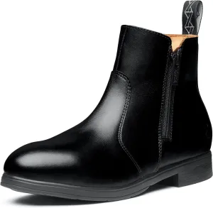 XENA Omega Womens Safety Steel Toe Work Boots, Stylish Leather, Lightweight, Breathable, Comfortable, Slip Resistant, Side Zipper, ASTM F2413-18 Certified, OSHA Compliant, EH Rated