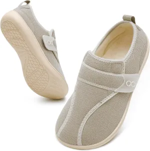 XIHALOOK Womens Slippers Wide Diabetic Shoes with Adjustable Strap for Diabetic Swollen Feet Outdoor Indoor Walking Shoes