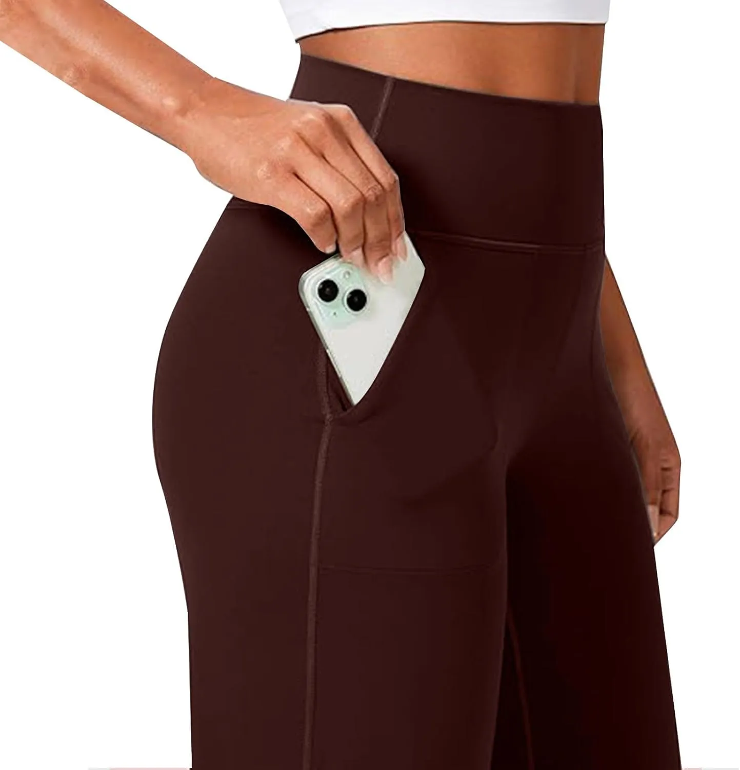 Yoga Pants for Women Casual High Waist Straight Leg Trousers Loose Fit Comfy Workout Fitness Sweatpants with Pockets